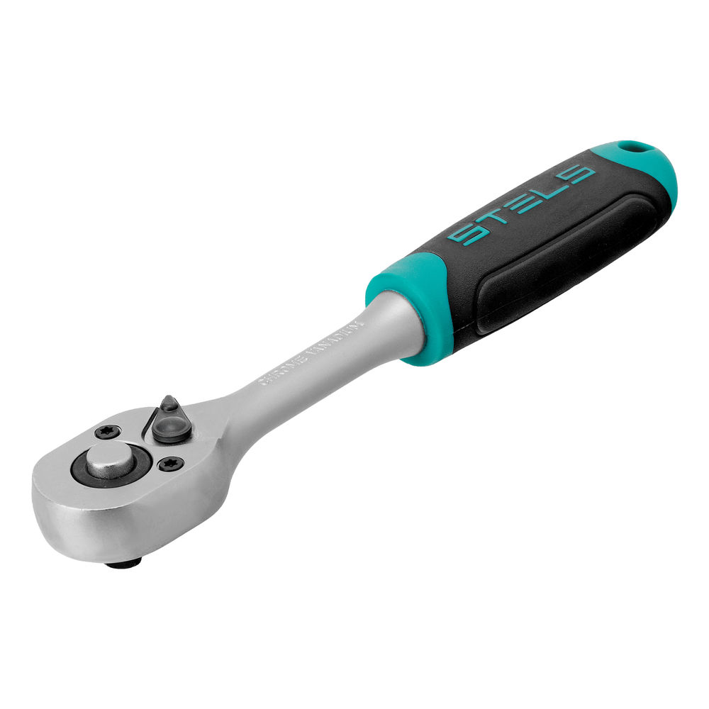 Набор торцевых головок, 1/4, головки 4 - 13 мм, с трещот. ключом, CrV,11 предметов Stels