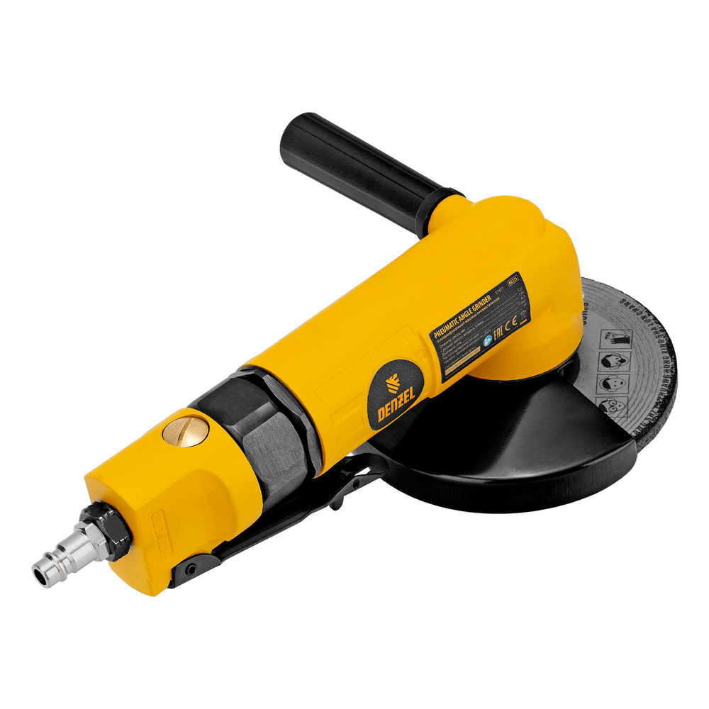 Пневматическая углошлифовальная машина AG125, 11000 об/мин, 125 мм, 186 л/мин Denzel (57477)
