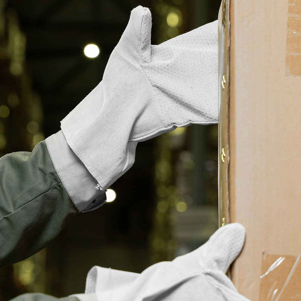 Рукавицы х/б с наладонником из ПВХ, 1 размер Сибртех (68145)