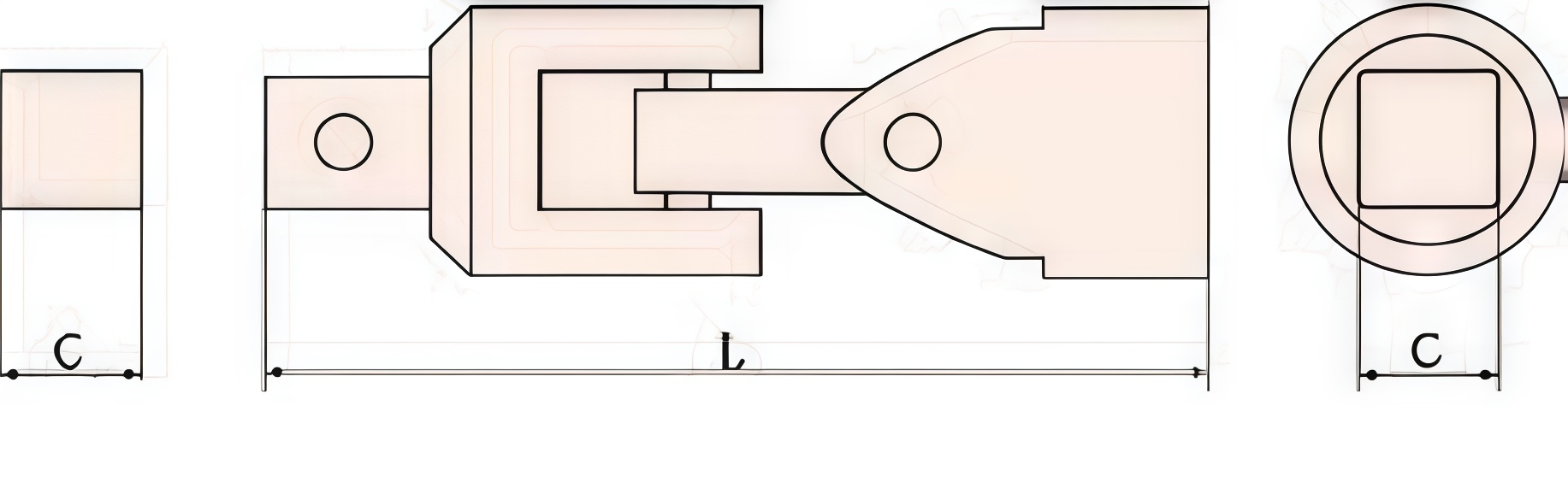 Шарнир карданный 1 искробезопасный сплав BeCu 112-1006, HORTZ