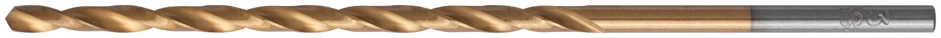 Сверла HSS по металлу, удлиненные, титановое покрытие 3,0х100 мм (10 шт.) (34230)