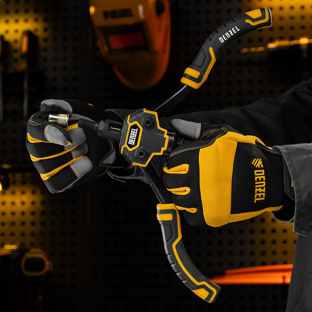 Заклепочник для резьбовых заклепок, двуручный, заклепки М3, М4, М5, М6, М8, М10, M12 Denzel (40501)