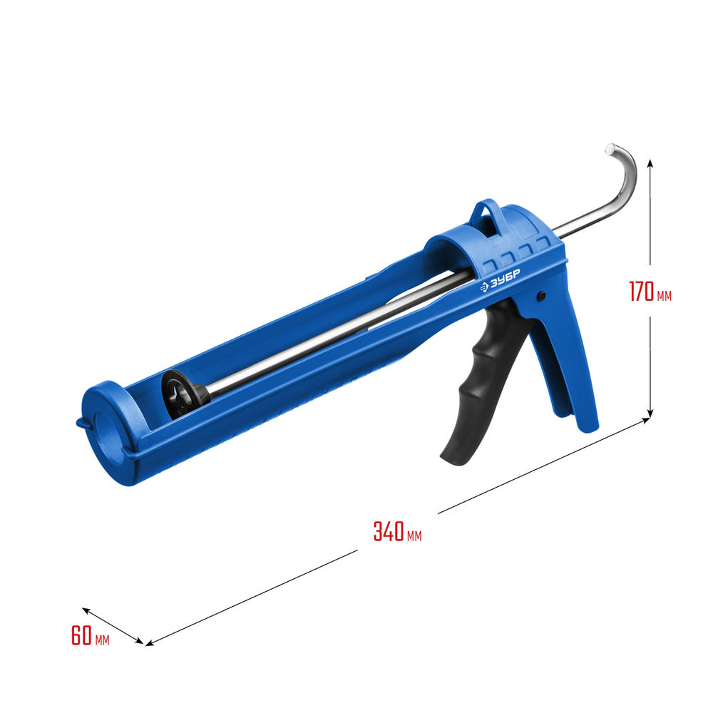 Пистолет для герметика полукорпусной 310 мл, антикапельная система, легкий ЗУБР 06627  
