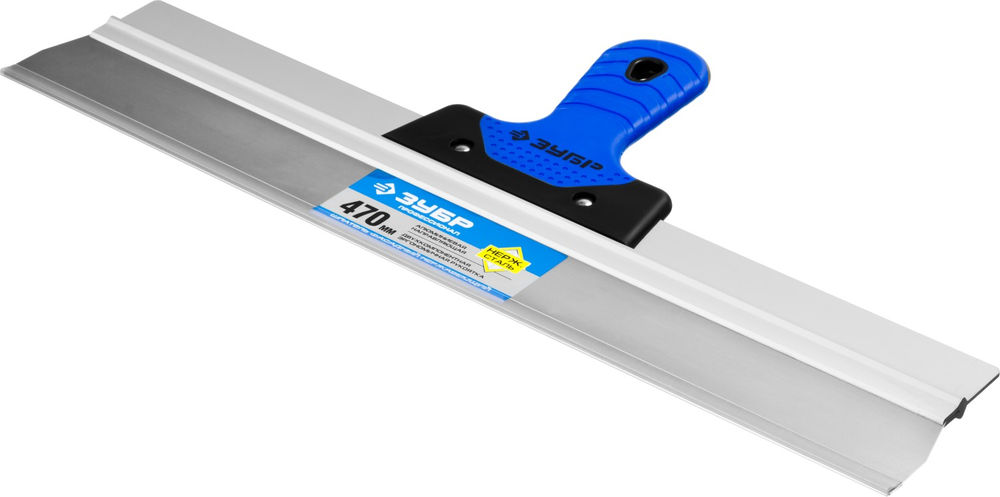 Шпатель фасадный нержавеющий 470 мм, усиленная алюминиевая направляющая, двухкомпонентная ручка ЗУБР Профессионал 10049-47_z03