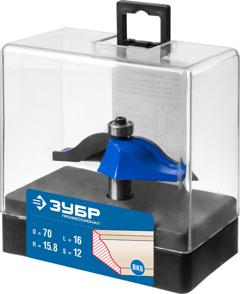 Фреза фигирейная №1 70 x 16 мм, радиус 15.8 мм ЗУБР Профессионал 28760-70