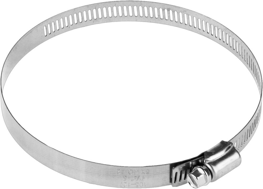 Нержавеющий хомут НХ-12П, 105 - 127 мм, просечная лента 12.7 мм, 2 шт ЗУБР Профессионал 37815-105-127-2