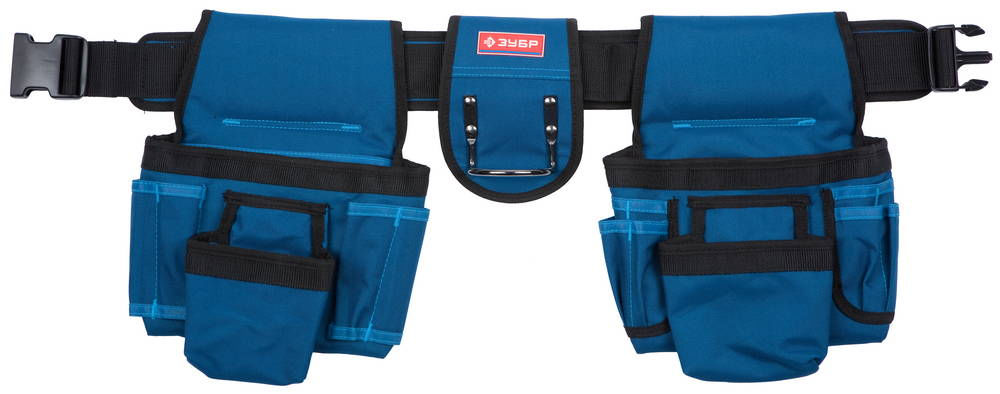Пояс монтажника с 18 карманами и держателем для молотка ЗУБР 38640