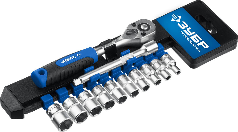 Набор торцовых головок 12 предм. 1/4 Профессионал ЗУБР ТМ-12М 27645-H12