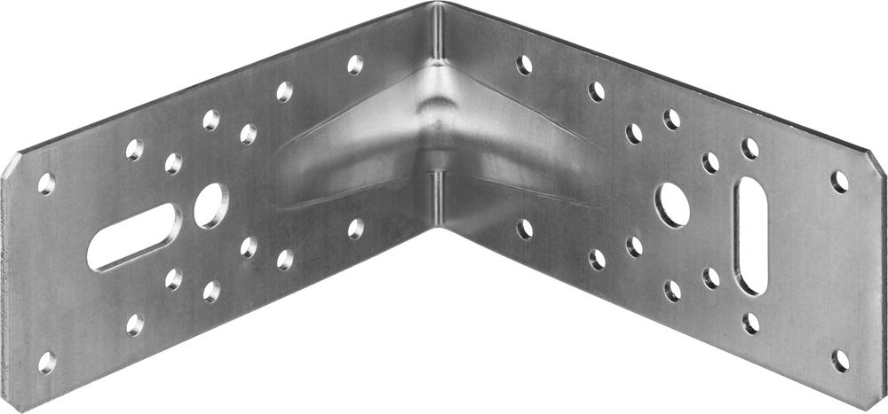 Усиленный крепежный уголок 65 x 145 x 145 x 2.5 мм цинк ЗУБР УКУ-2.5 31011-145