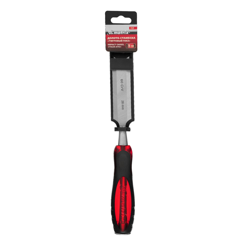 Долото-стамеска Тигровый глаз, 28 мм, двухкомпонентная обрезиненная рукоятка Matrix