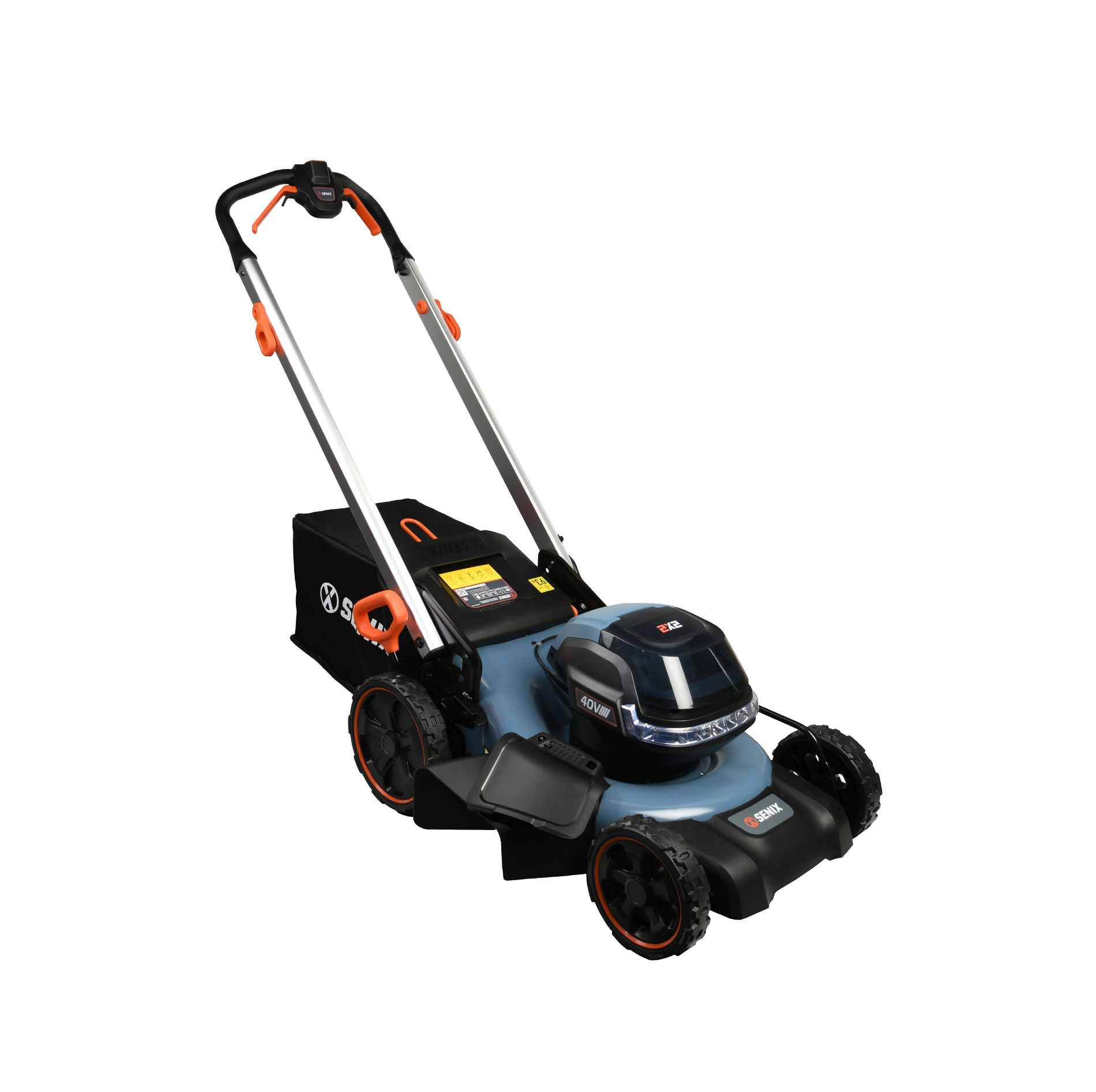 Газонокосилка самоходная аккумуляторная, 46 см, 4 аккумулятора 5.0Ач, двухпортовое ЗУ 2X2 40В