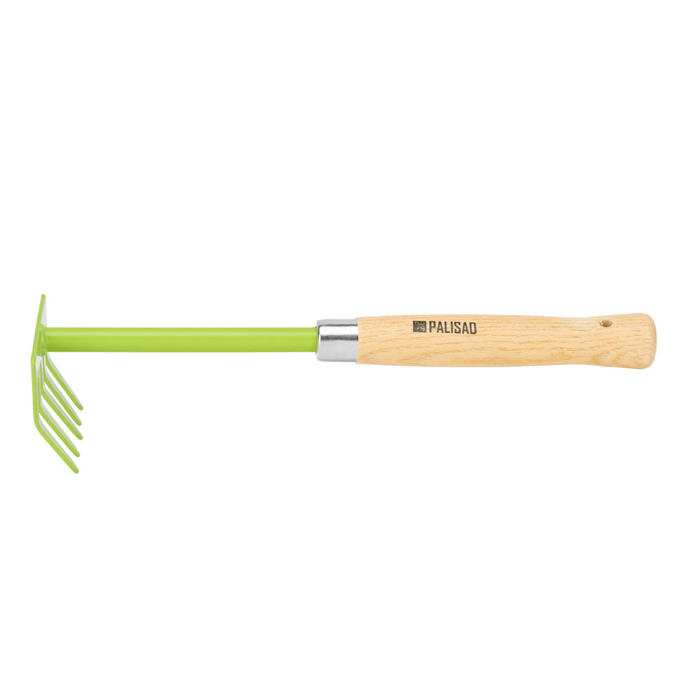 Грабли 5 - зубые, 90 х 330 мм, стальные, деревянная рукоятка, Classic, Palisad (61755)