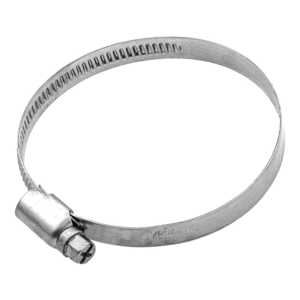 Хомуты нержавеющая сталь, Стандартное болтовое крепление 50-70 мм, 50 штук в упаковке, ширина 9 мм Сибртех (47584)