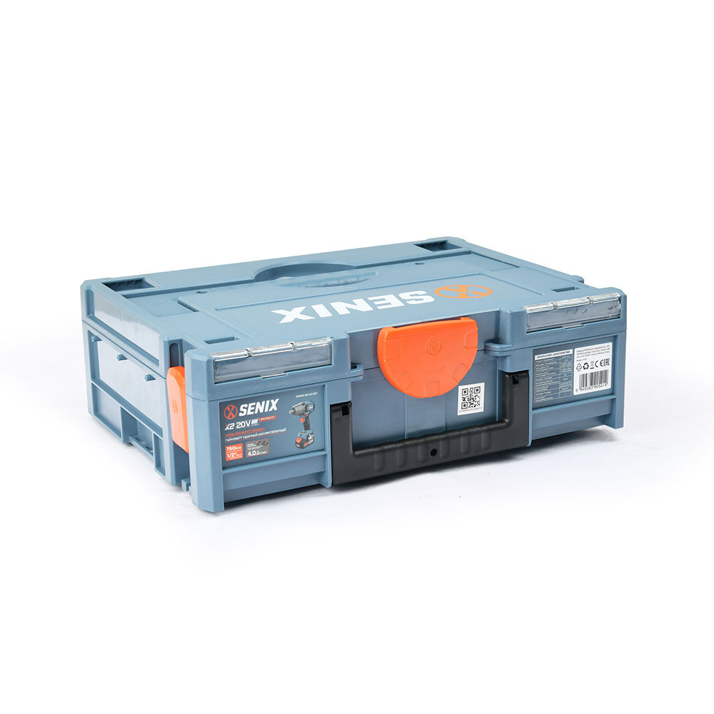 Импульсный гайковерт 1/2, 750 Нм, 1х4Ач, ЗУ, кейс X2 20В