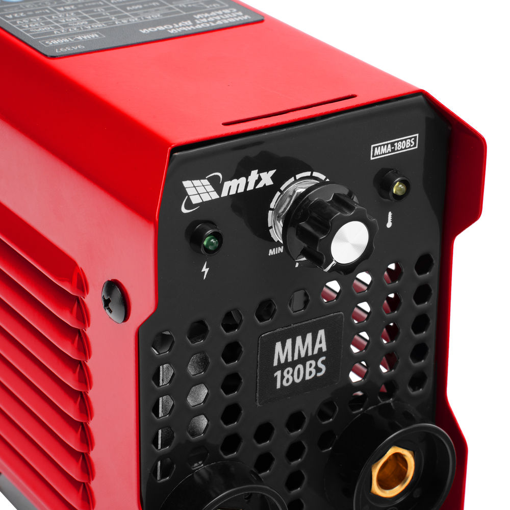 Инверторный аппарат дуговой сварки MMA-180BS, 180 А, ПВ 60% MTX (94397)