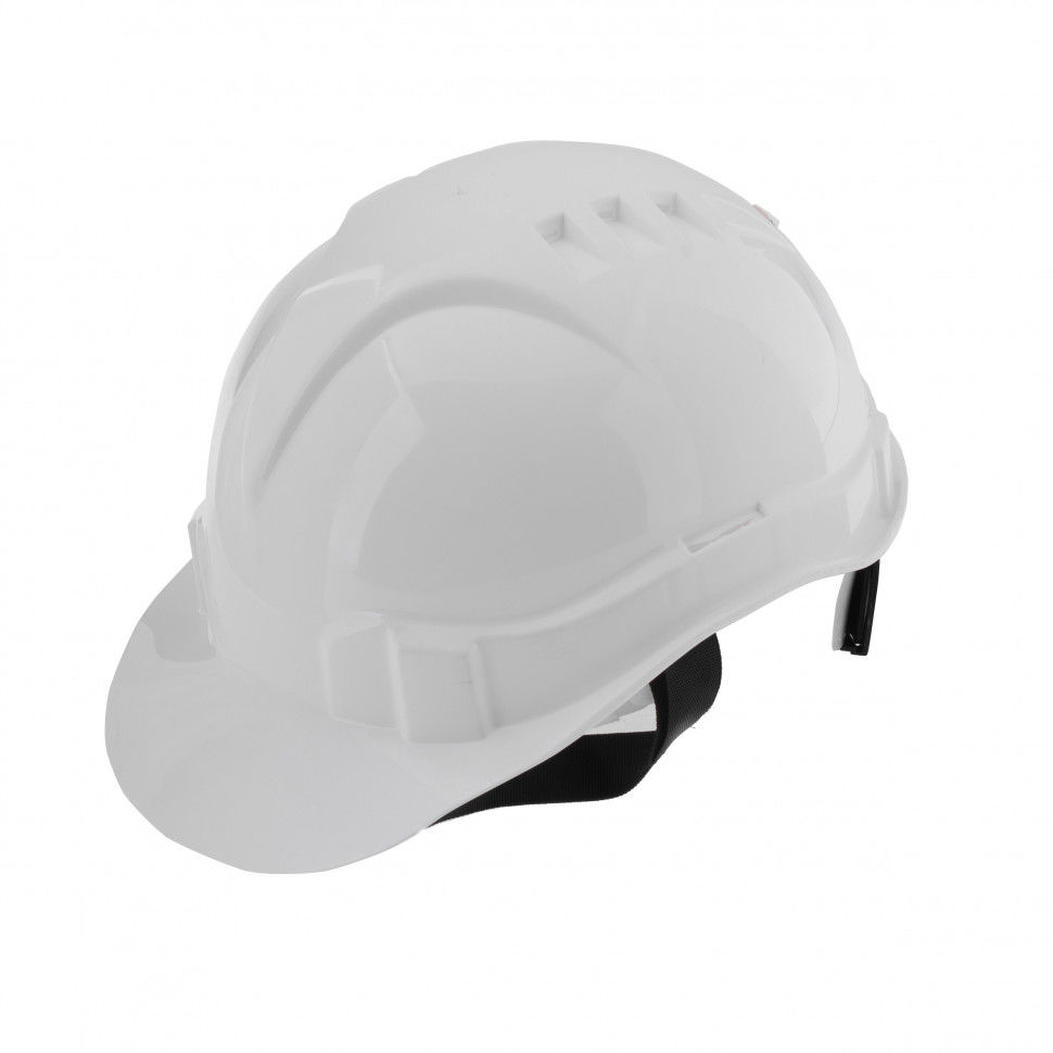 Каска защитная с храповым механизмом, Европласт, белая Сибртех (89109)