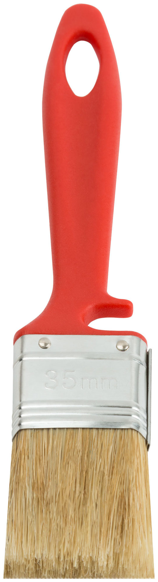 Кисть флейцевая Крафт, натур.светлая щетина, пластиковая ручка с выемкой 35 мм (00842)