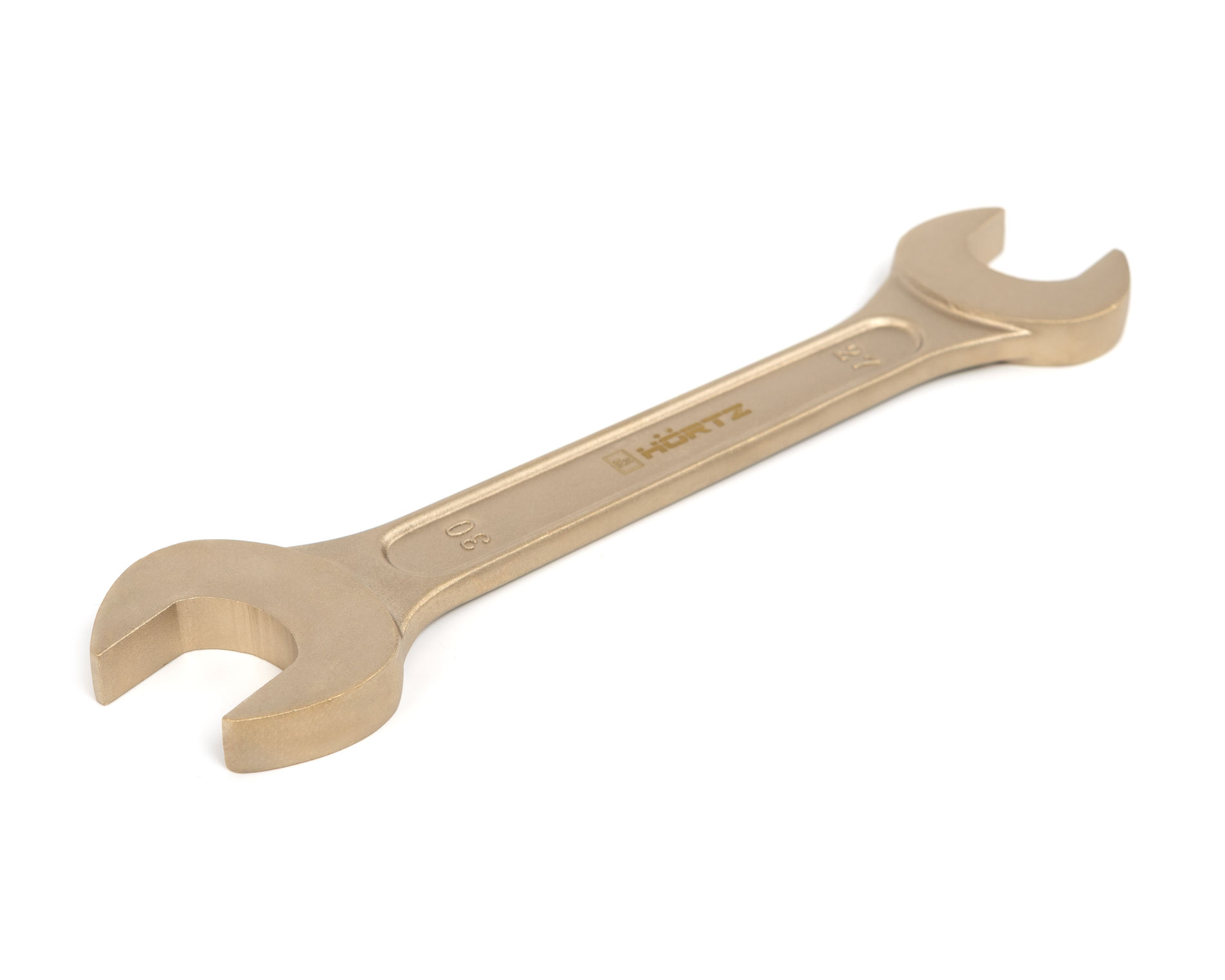 Ключ гаечный рожковый двусторонний 27х30 искробезопасный сплав AlCu 146-2730, HORTZ