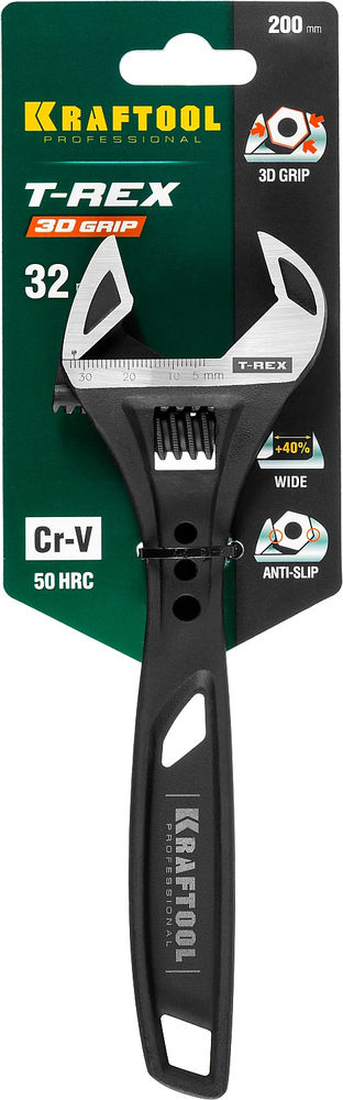 Ключ разводной силовой T-REX, 200/32 мм (27254-20) KRAFTOOL