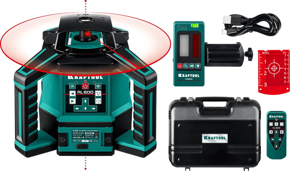 Ротационный лазерный нивелир RL600, 600 м KRAFTOOL 34600_z01