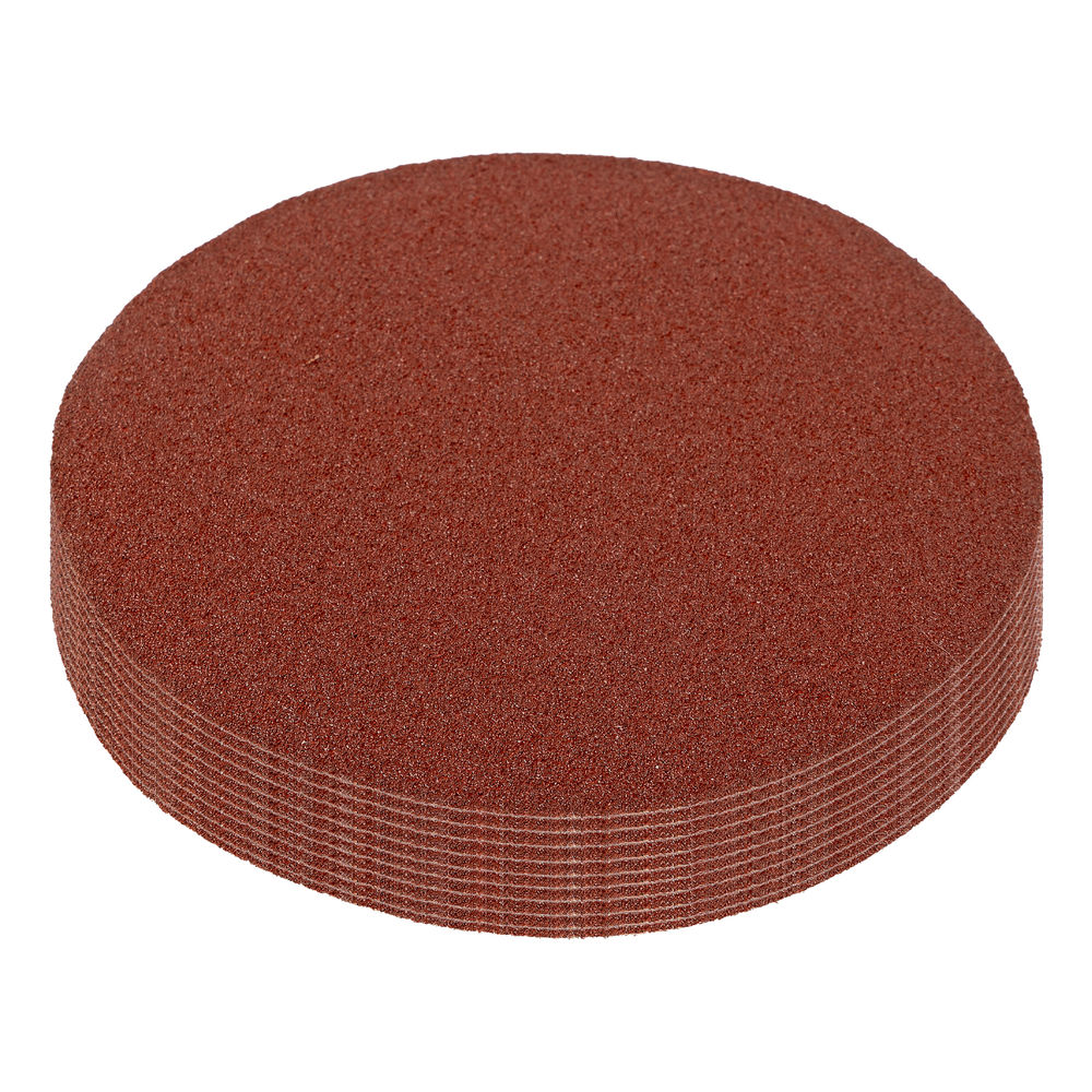 Круг абразивный на ворсовой подложке под липучку, P 80, 125 мм, 10 шт Matrix (73845)