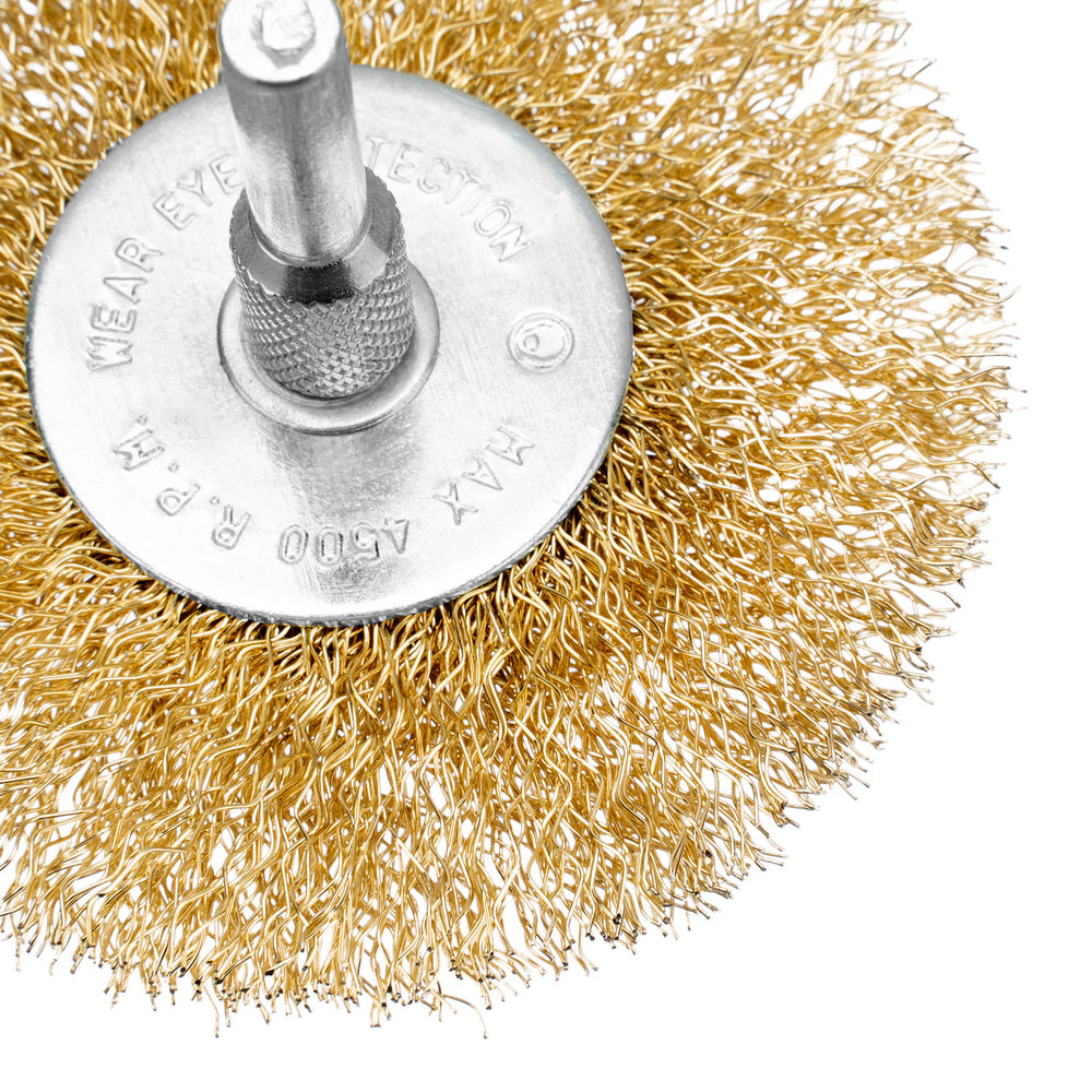 Набор щеток для дрели, 3 шт, 3 плоские, 50-63-75 мм, со шпильками, металлические Matrix (74490)