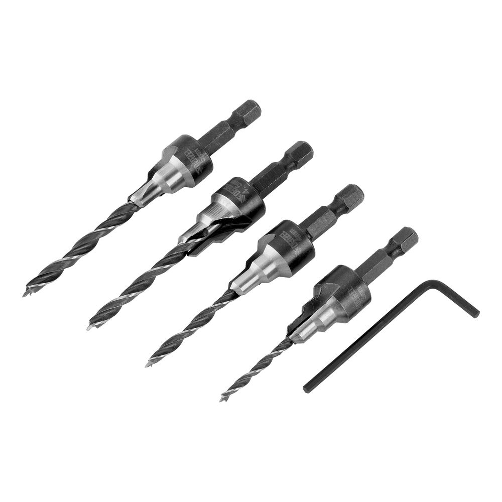 Набор сверл под конфирмат, 3-5 мм, 4 шт Denzel (704240)