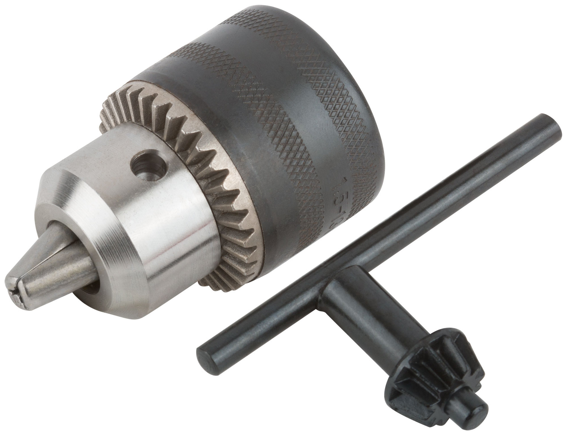 Патрон для дрели ключевой 1/2 - 13 мм (с ключом Т-обр., усиленный) (37846)