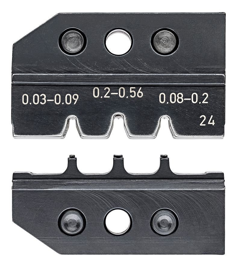 Плашка опрессовочная: штекеры D-Sub, HD 20, HDE, 0.03-0.56 мм?, 3 гнезда (KN-974924)