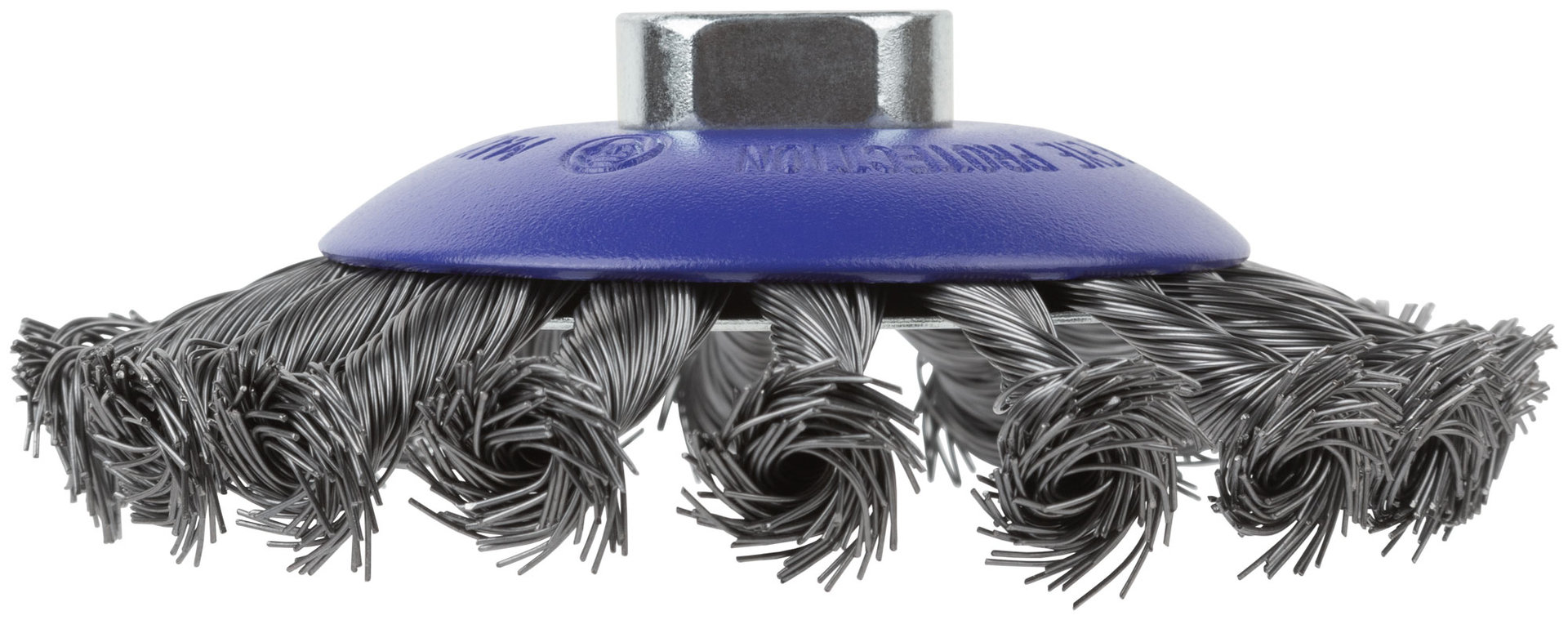 Щетка для УШМ, М14, тип Тарелка, крученая проволока 0,5 мм, 115 мм, блистер, CUTOP Profi (82-906)