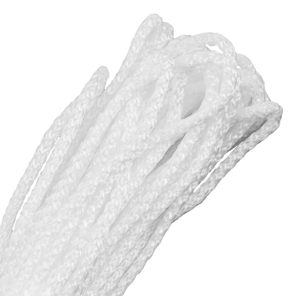 Шнур вязаный полипропиленовый с серд. белый, 4 мм, L 20 м, Сибртех (93957)