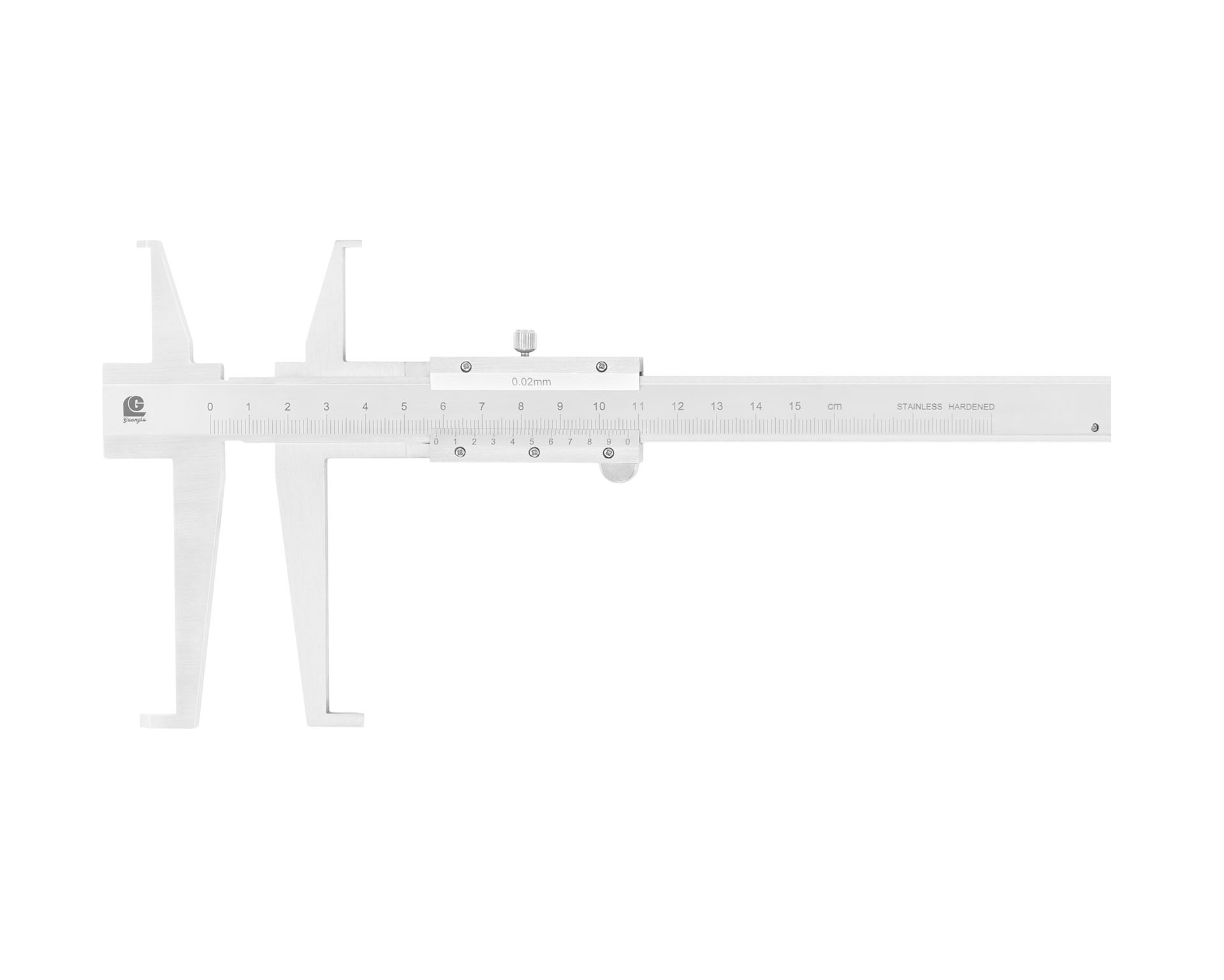 Штангенциркуль нониусный 10-150/18-150 0,02 для измерения внутр. канавок с лезвийными губками 145-202АК Guanglu
