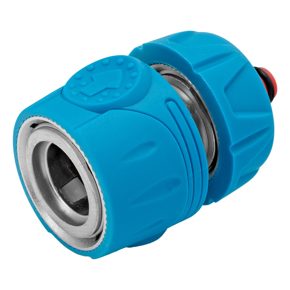 Соединитель быстросъемный 1/2, аквастоп, алюминий, TPR, LUXE Palisad (65835)