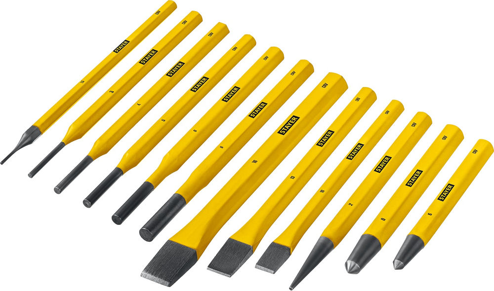 Набор зубил и кернеров Hercules, 12 предметов, в пластиковом держателе STAYER Professional 21077-H12