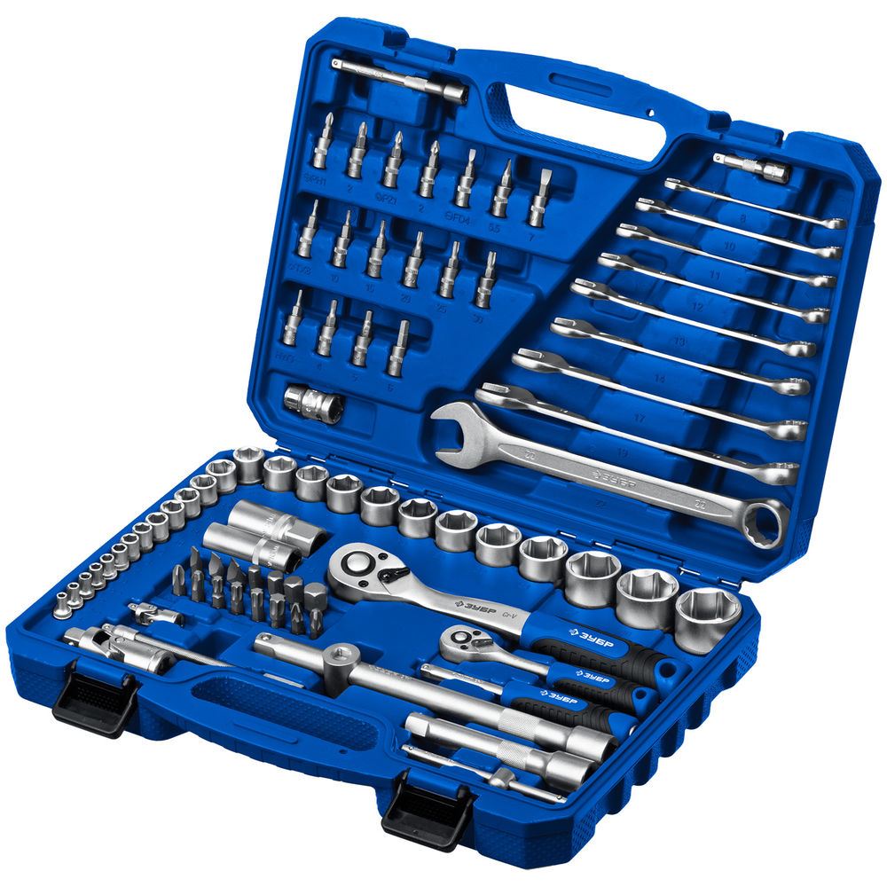 Универсальный набор инструмента 82 предм. А-82 (1/2 + 1/4) Профессионал ЗУБР 27635-H82