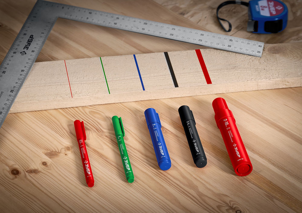 Перманентный маркер МП-50 зеленый, 0.5 мм ЗУБР 06321-4