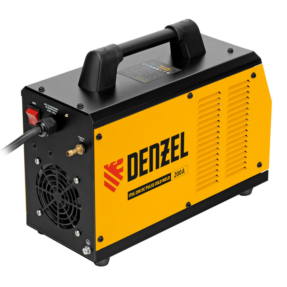 Аппарат инвертор. аргонодуговой сварки ITIG-200 DС Pulse Cold Weld, 200 А, ПВ 60% Denzel (94329)