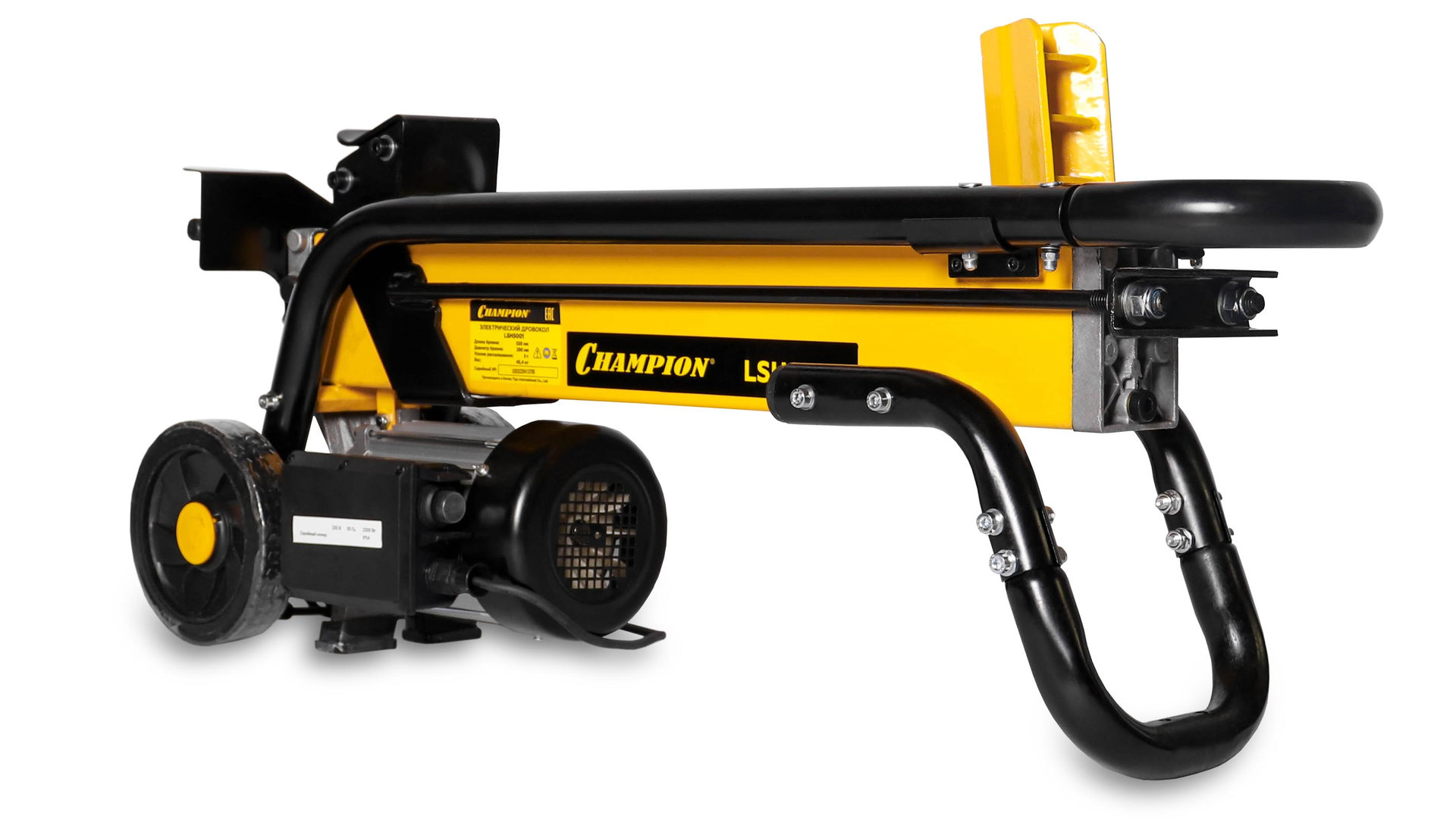Дровокол CHAMPION LSH5001 (2,2кВт 5тонн 45,4кг, +насадка для колки дров на 4 части) (LSH5001)
