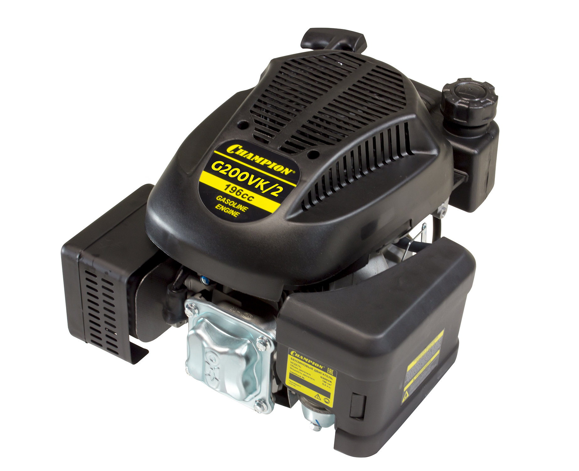 Двигатель 6,0лс/4,4кВт 196см? вертикальный 22мм шпонка 14,2кг для культиваторов CHAMPION G200VK/2