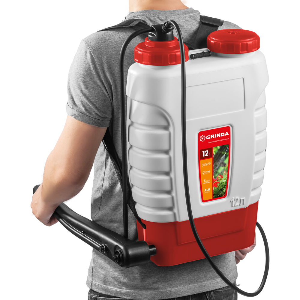 Ранцевый опрыскиватель KS-12, 12 л, с телескопическим удлинителем GRINDA 425217