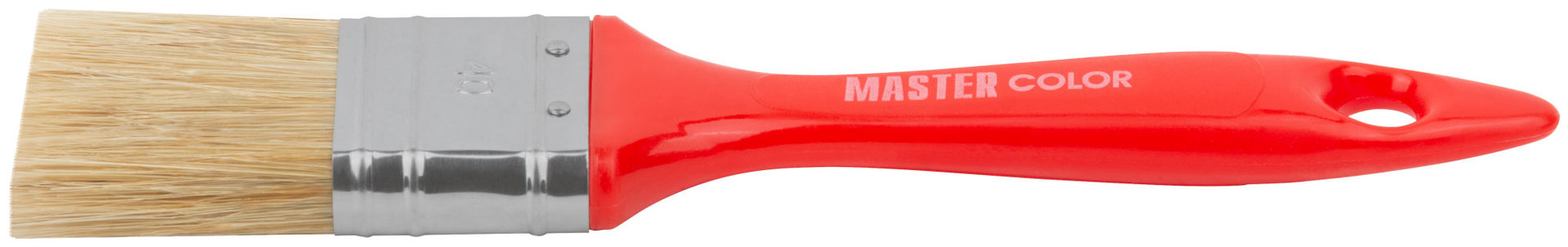 Кисть флейцевая, толщ. 13 мм, 70% ПБT/30% светлая натур. щетина, нерж.обжим, пласт. ручка, ширина 40 мм (30-0122)