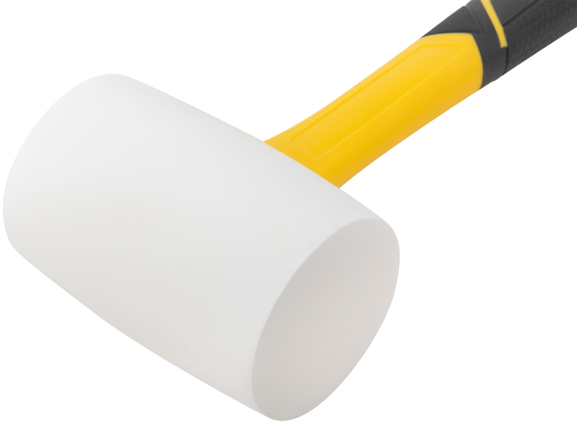 Киянка резиновая белая, фиберглассовая ручка 80 мм ( 900 гр )