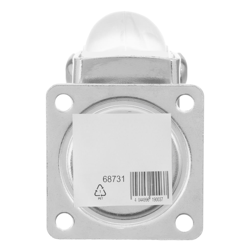 Колесо ПУ прозрачное поворотное d-35 мм, крепление платформенное Сибртех (68731)