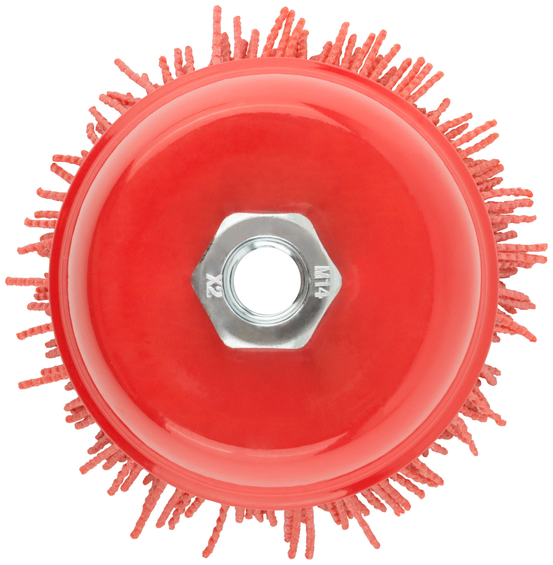 Корщетка-чашка нейлоновая, гайка М14, Профи 100 мм (38798)