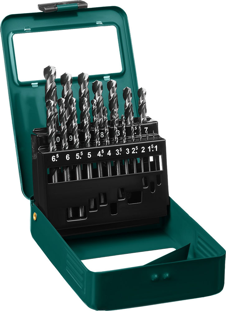 Набор сверл по металлу HSS-G, 19 шт, (1-10 мм), сталь P6M5 KRAFTOOL 29651-H19