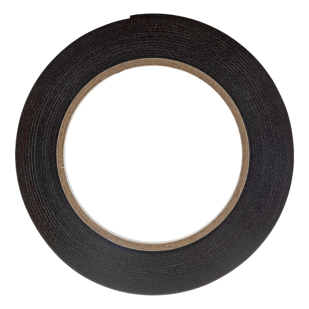 Лента клейкая на вспененной основе, двусторонняя черная усиленная, 12 мм х 5 м Matrix (89083)