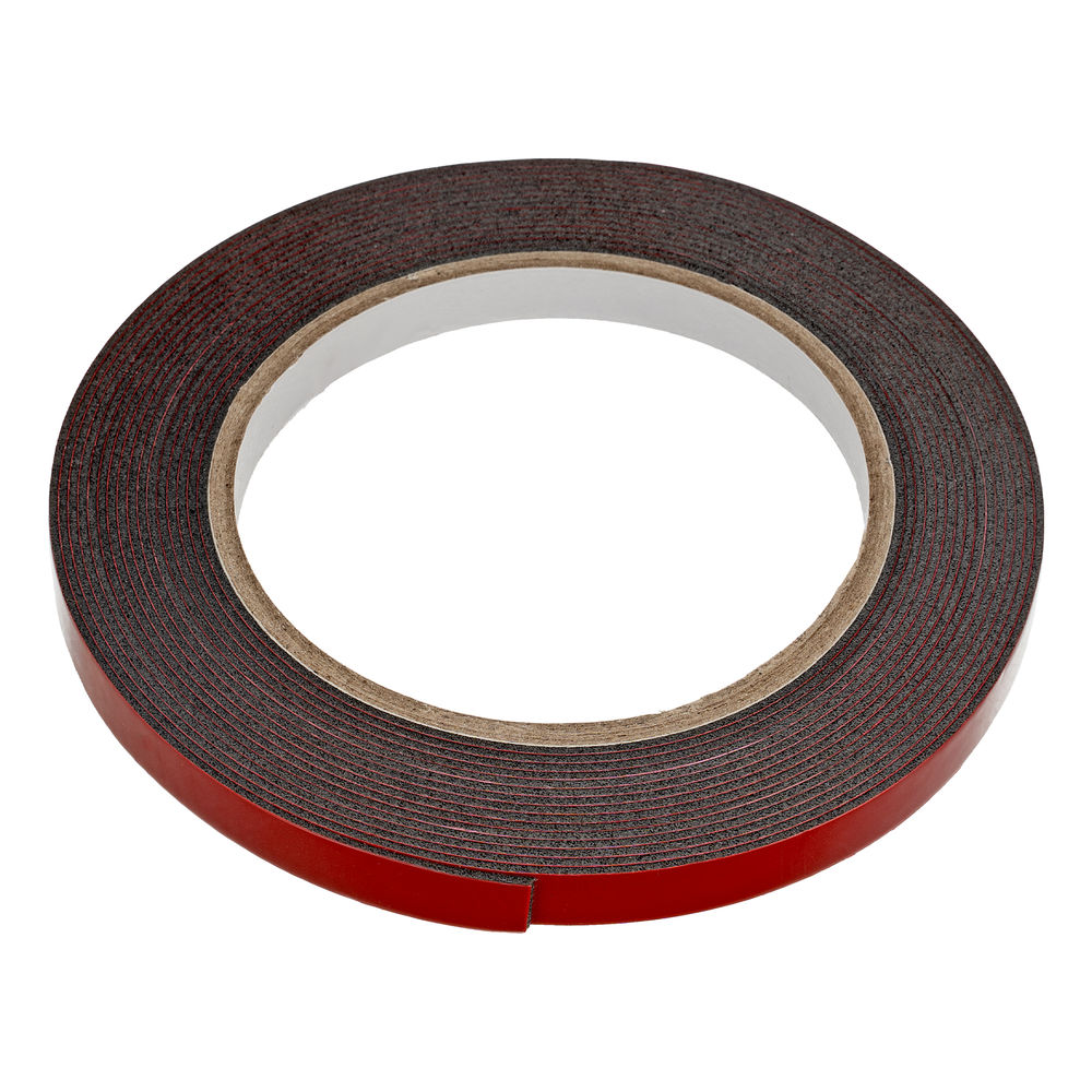 Лента клейкая на вспененной основе, двусторонняя черная усиленная, 9 мм х 5 м Matrix (89082)