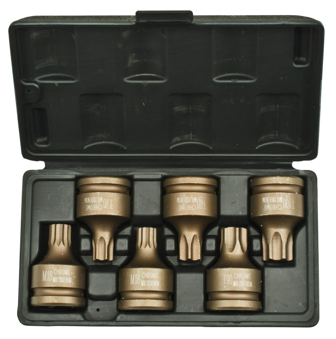 Набор ударных головок T70-T100, M16, M18, 6пр. 3/4 Licota ASA-80009