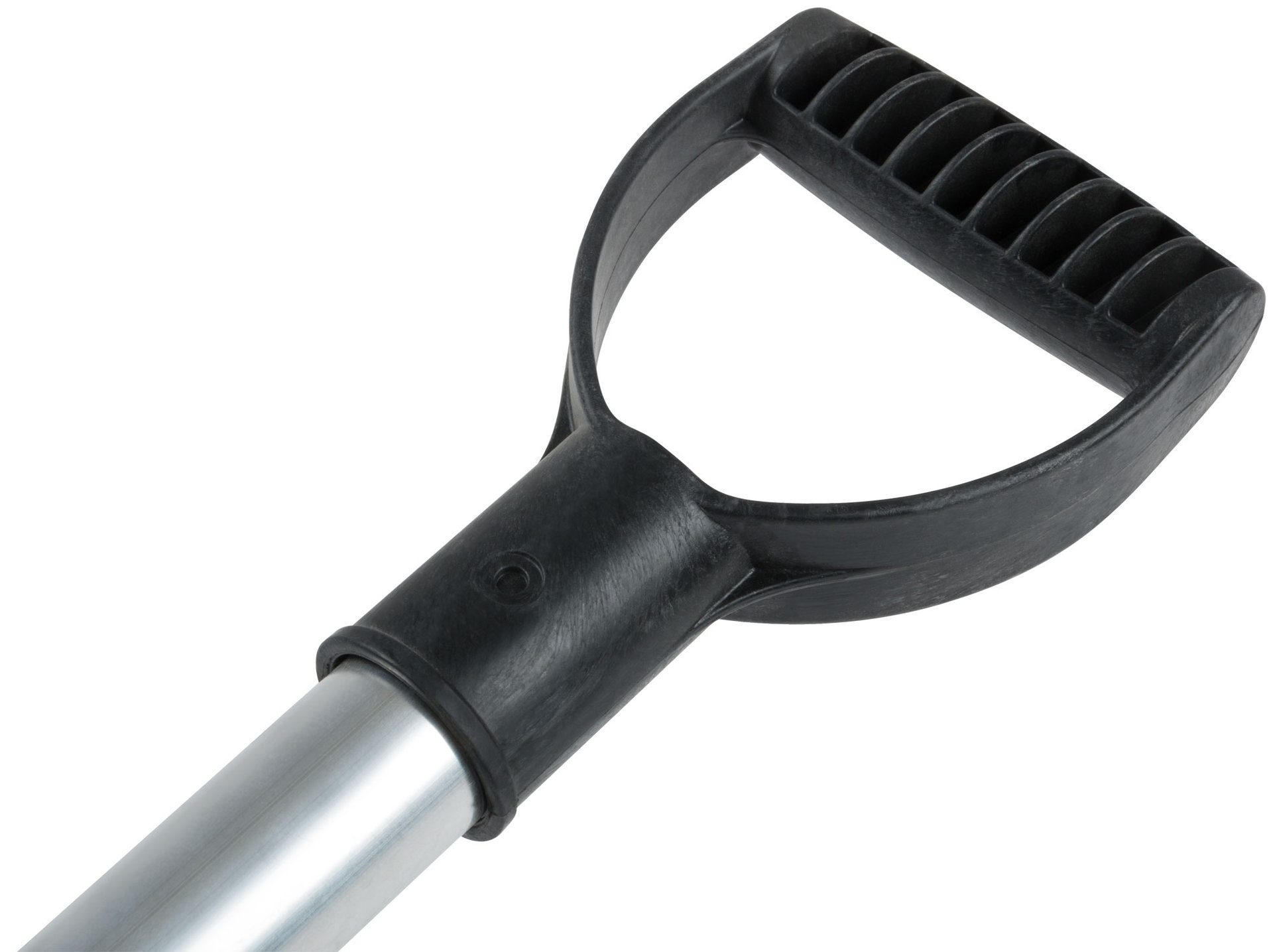 Лопата для уборки снега пластиковая цветная, алюминиевый черенок 380х365х1340 мм (68116)