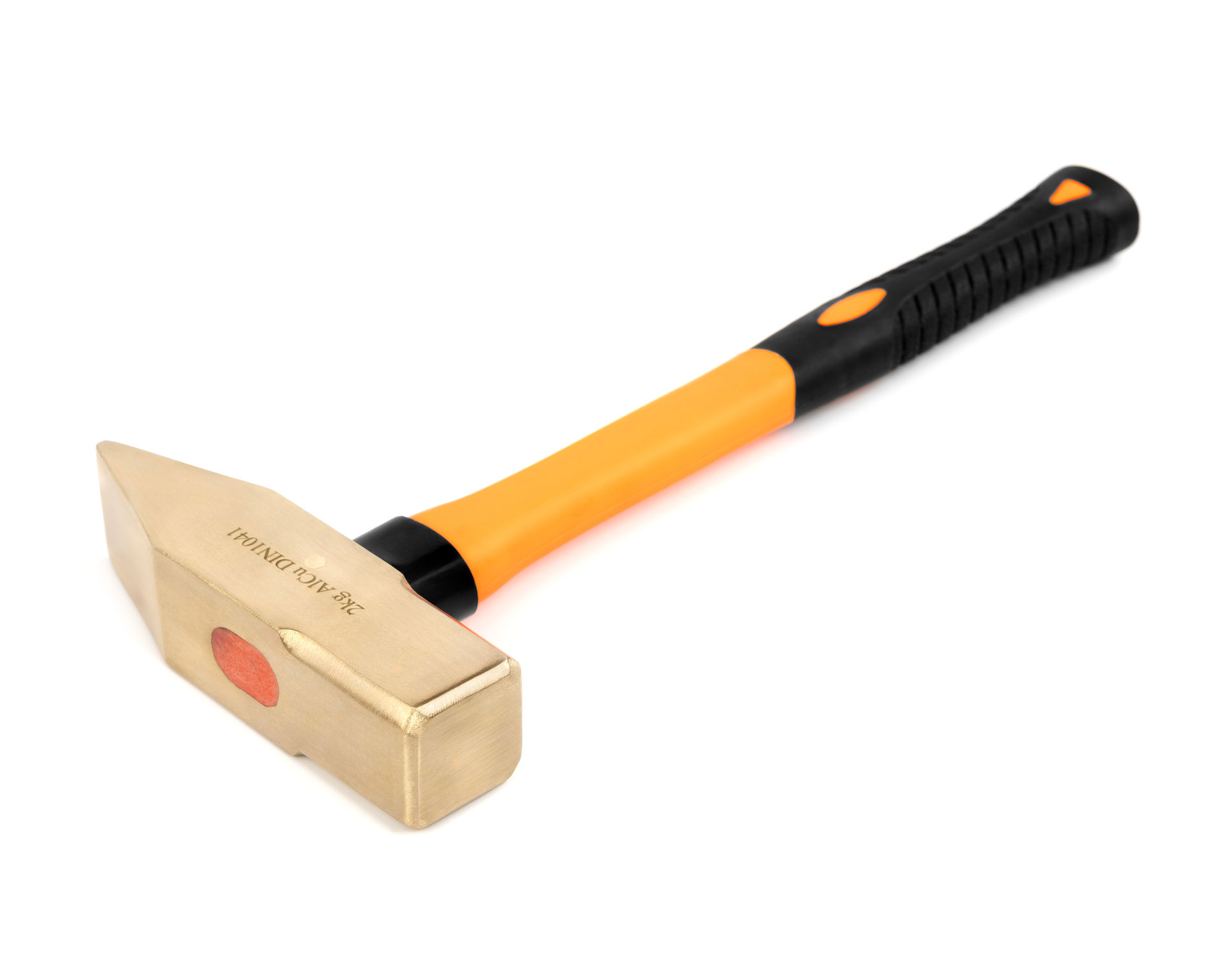 Молоток с поперечным бойком 2 кг AlCu рукоятка фибергласс, искробезопасный 186-1008, HORTZ